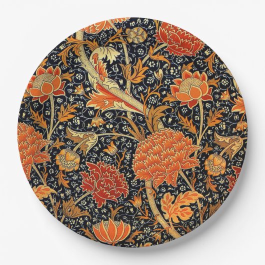 Assiettes En Carton Cray, un design William Morris, (Devant)