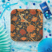 Assiettes En Carton Cray, un motif de William Morris, (Fête)