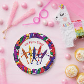 Assiettes En Carton Crayon Party Crayon Design (Fête)
