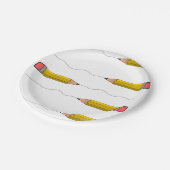 Assiettes En Carton Crayon sur blanc (Angle)