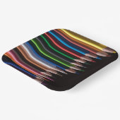 Assiettes En Carton Crayons colorés (Angulaire)