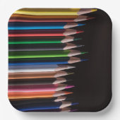 Assiettes En Carton Crayons colorés (Recto)