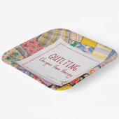 Assiettes En Carton Crazy Patchwork Quilt Avec Citation Amusante (Angulaire)