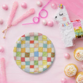 Assiettes En Carton CRAZY QUILT 7" Plaques de papier rond (Fête)