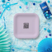 Assiettes En Carton Create a QR Code | Pale Lavender Violet (Fête)