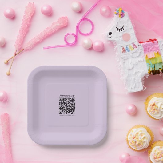 Assiettes En Carton Create a QR Code | Pale Lavender Violet (Fête)