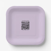 Assiettes En Carton Create a QR Code | Pale Lavender Violet (Recto)