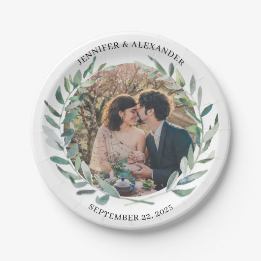 Assiettes En Carton Create your own bride and groom photo wedding (Devant)