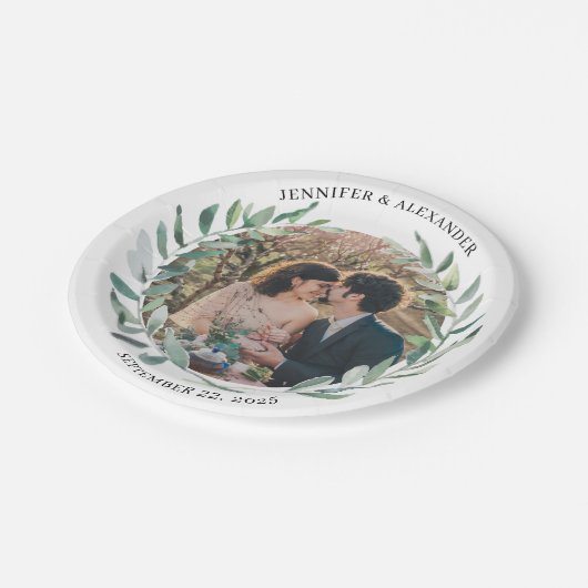 Assiettes En Carton Create your own bride and groom photo wedding (Angle)