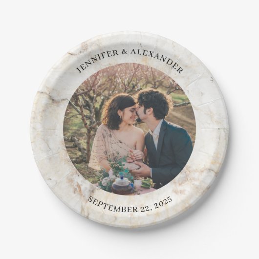 Assiettes En Carton Create your own bride and groom photo wedding (Devant)