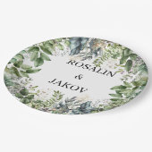 Assiettes En Carton Create Your Own wedding eucalyptus (Angle)