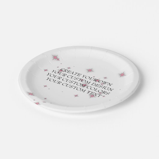 Assiettes En Carton Create Your Own - Your Image Here (Angle)