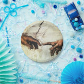 Assiettes En Carton Création d'Adam - mains Michaël Angelo 1475 - 1564 (Fête)