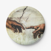 Assiettes En Carton Création d'Adam - mains Michaël Angelo 1475 - 1564 (Devant)