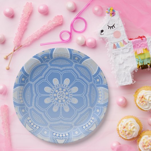 Assiettes En Carton Création de mandala, tous les points pour un 4 (Fête)