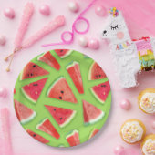 Assiettes En Carton Création de motif pastèque 3 (Fête)