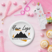 Assiettes En Carton Création d'entreprise personnalisée Ajouter un log (Fête)