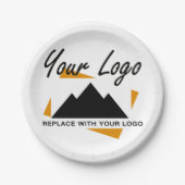 Assiettes En Carton Création d'entreprise personnalisée Ajouter un log (Devant)