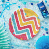 Assiettes En Carton Création géométrique (Fête)