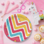 Assiettes En Carton Création géométrique (Fête)