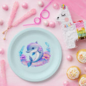 Assiettes En Carton Créature Mer Dauphin Cute (Fête)
