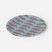 Assiettes En Carton Créature mignonne de silhouette Tardigrade d'ours (Angle)