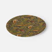 Assiettes En Carton Créatures des bois et Motif Feuille (Angle)