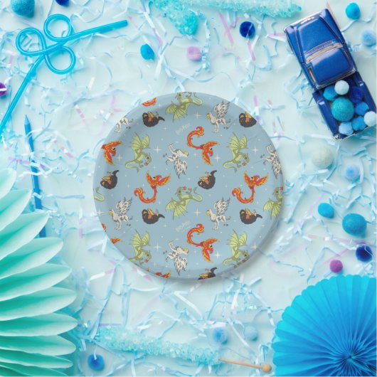 Assiettes En Carton Créatures Magiques Motif Vintage (Fête)