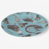 Assiettes En Carton Créatures marines (Angle)