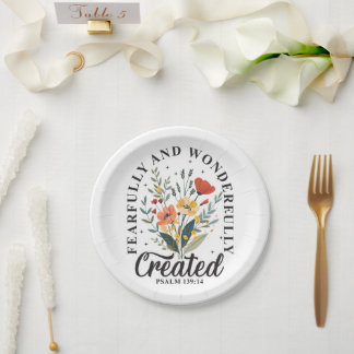 Assiettes En Carton Créé avec crainte et émerveillement