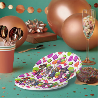 Assiettes En Carton Creepy Candy Zombie Mashup For Halloween