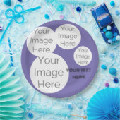 Assiettes En Carton créer son propre modèle de texte photo papier viol (Fête)