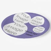 Assiettes En Carton créer son propre modèle de texte photo papier viol (Angle)