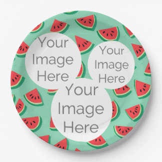 Assiettes En Carton créer votre propre texte photo papier watermelon