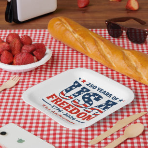 Assiettes En Carton Créez vos propres 250 ans de liberté aux États-Uni
