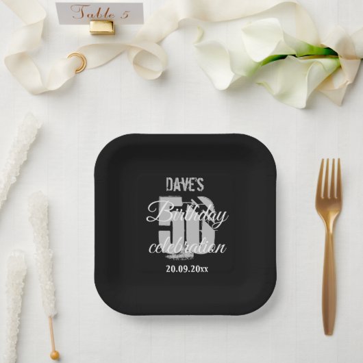 Assiettes En Carton Créez votre propre 50e anniversaire (Mariage)