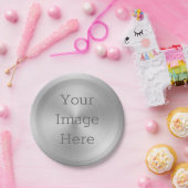 Assiettes En Carton Créez votre propre brosse radiale Platine Argent (Fête)