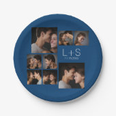 Assiettes En Carton Créez votre propre collection photo Mariage Monogr (Devant)