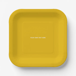 Assiettes En Carton Créez Votre Propre Conception Personnalisée Jaune
