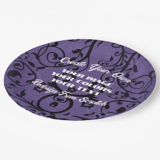 Assiettes En Carton Créez votre propre Customisé (Angle)