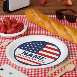 Assiettes En Carton Créez votre propre élection de drapeau américain