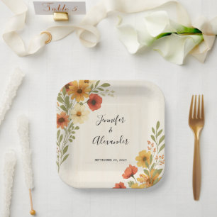 Assiettes En Carton Créez votre propre mariage de couleur aquarelle ru