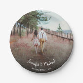 Assiettes En Carton Créez votre propre mariage photo marié et marié (Devant)