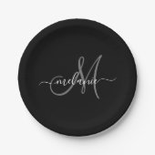 Assiettes En Carton Créez Votre Propre Monogramme Personnalisé Et Un S (Devant)