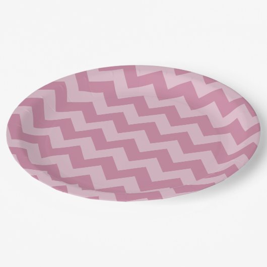 Assiettes En Carton Créez votre propre Motif Chevron (Angle)