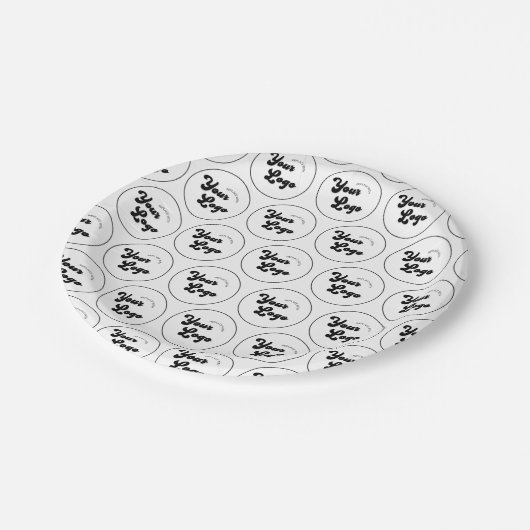 Assiettes En Carton Créez votre propre Motif de logo rond (Angle)