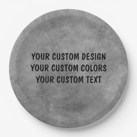 Assiettes En Carton Créez votre propre personnalisation personnalisée (Devant)