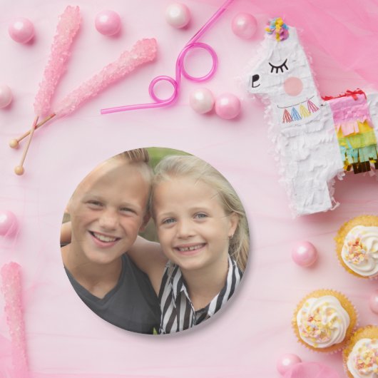 Assiettes En Carton Créez votre propre photo (Fête)