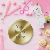 Assiettes En Carton Créez votre propre rayon brossé 14k métal or (Fête)