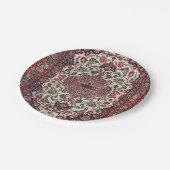 Assiettes En Carton Crème bleue perse (Angle)